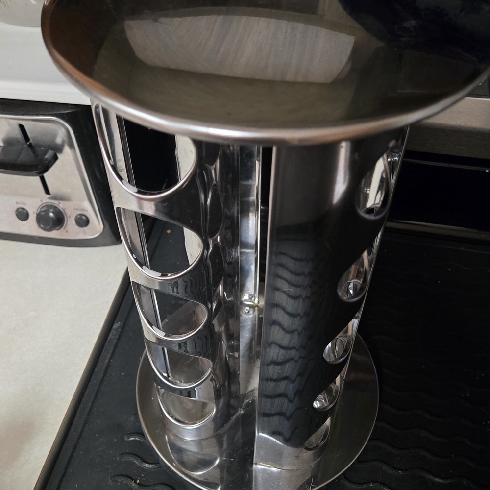 Stainless Steel Rotating Spice Rack Carousel - Silver - Picture 2 of 2